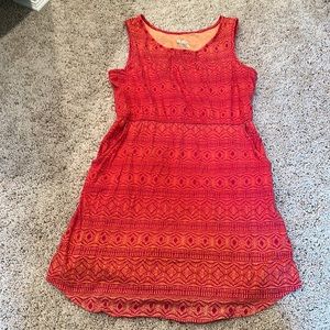 Orange and pink sun dress